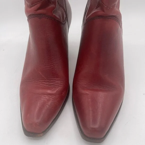 Nobil’s Vintage Western Red Leather Cowboy Boots Women’s Size 7.5 - Picture 3 of 8